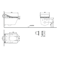 Сиденье TOTO WASHLET SX EWATER+ , с дистанционным управлением, для унитаза CW522EY, цвет: белый
