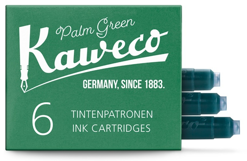 Набор картриджей для перьевой ручки Kaweco Palm Green (10000009) 6 шт. в картонной упаковке