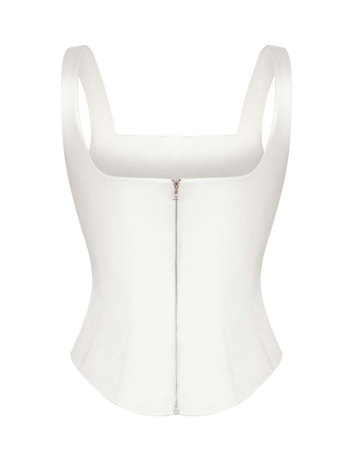 Удлиненный топ из атласа