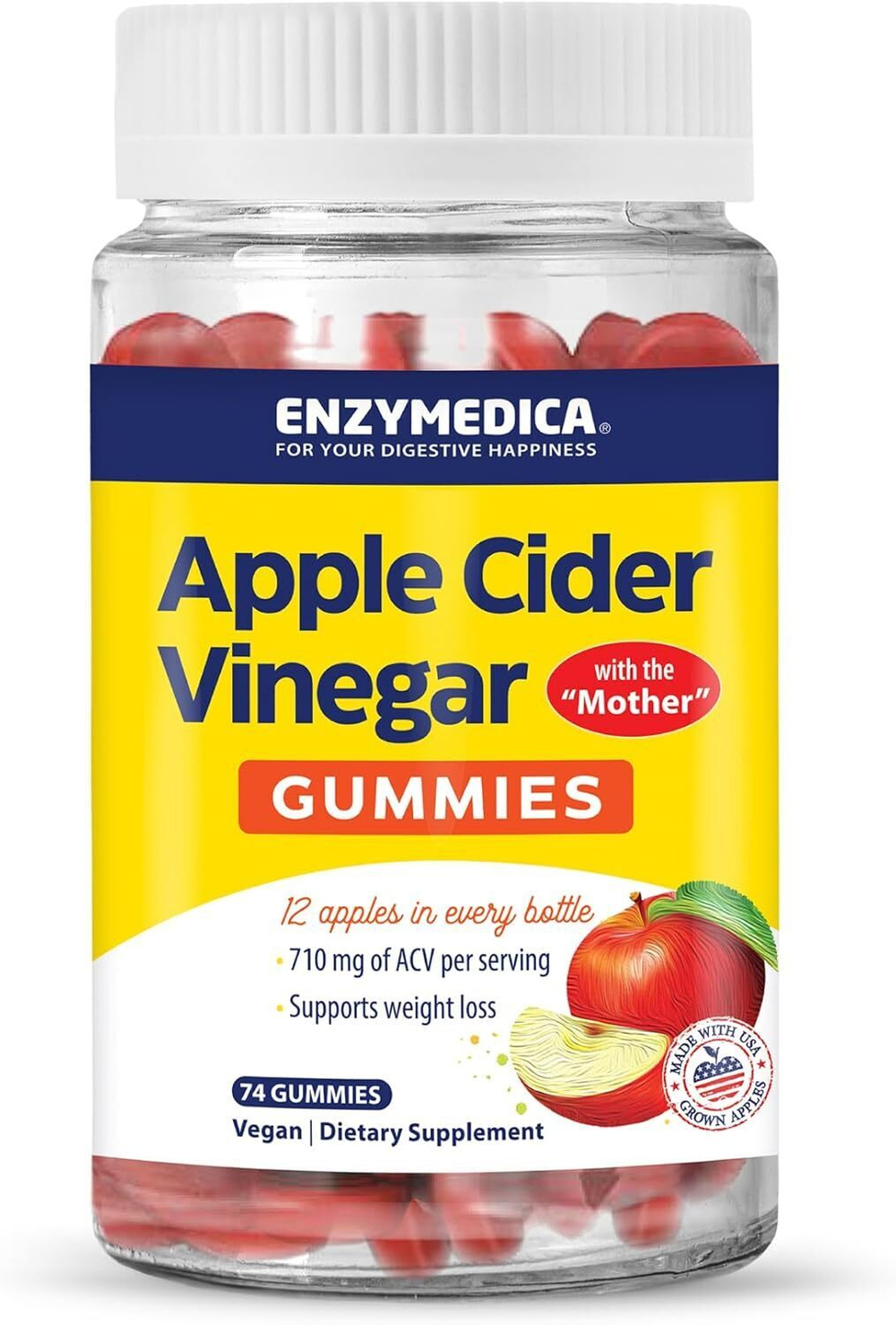 Enzymedica - Apple Cider Vinegar Gummies 74 gummies
