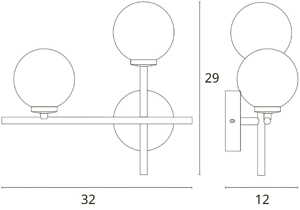 Бра Arte Lamp Bolla-Piccolo A3988AP-2AB