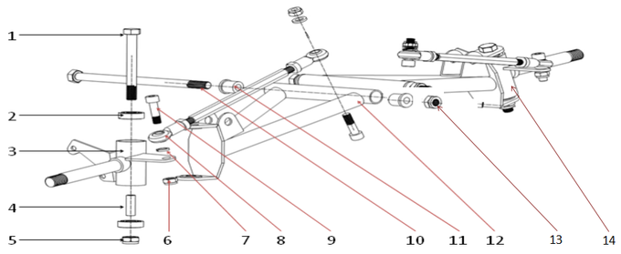 Запчасти C к квадроциклу Motax Gekkon E1300