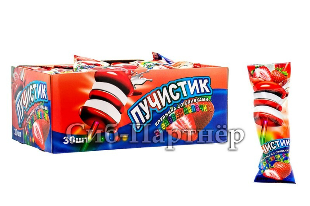 Карам. на неон. пал. "Лучистик" клубника со сливками (10гр*38шт*24бл)