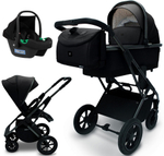 Коляска 4 в 1 Sweet Baby Ricci Air + автокресло Elegante Plus с базой i-Size ISOFIX DK780 Black (Air)