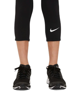 Детские теннисные брюки Nike Pro Dri-Fit 3/4 Length Tights - black/white