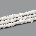 Бусины в форме квадратов, ракушечник, оттенок "Белый", 6-8мм