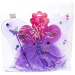 Карнавальный костюм «Волшебная сказка» (юбка, крылья, волшебная палочка, ободок), Сиреневый