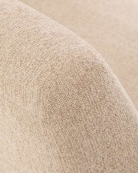 3-местный диван Amsen светло-коричневый с подлокотниками из шпона ореха