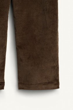 ZARA ВЕЛЬВЕТОВЫЕ БРЮКИ, ТЕМНЫЙ ХАКИ