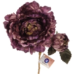 Искусственные цветы «FLOWERS GLAMOUR» 60см Пионы 2 цветка лиловые