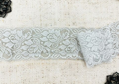Кружево стрейч, ш. 6 см, молочный