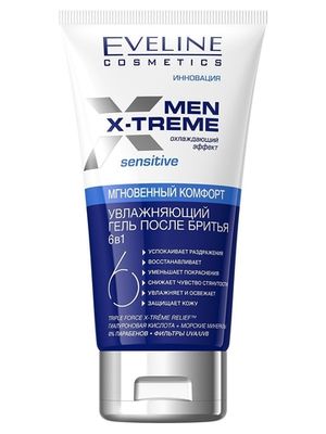 EVELINE УВЛАЖНЯЮЩИЙ ГЕЛЬ ПОСЛЕ БРИТЬЯ 6в1 серии MEN X-TREME, 150мл