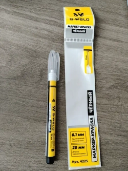 Маркер-краска для отверстий 1мм черный, 10шт