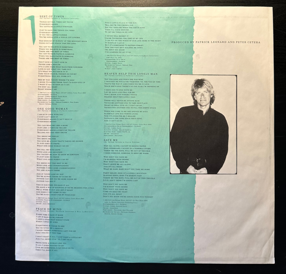 Peter Cetera - One More Story (Германия 1988г.)