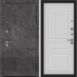 Входная металлическая дверь Бункер BN-08 Марморино темный / фл-711 белый матовый