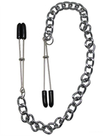 Зажимы для сосков с серебристой цепочкой (Цвет: серебристый)