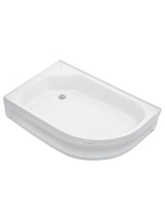 Душевая кабина RIVER  DUNAY 120/90/24  TH L 120х90 см,  тонированное стекло, поддон средний, радио, левосторонняя