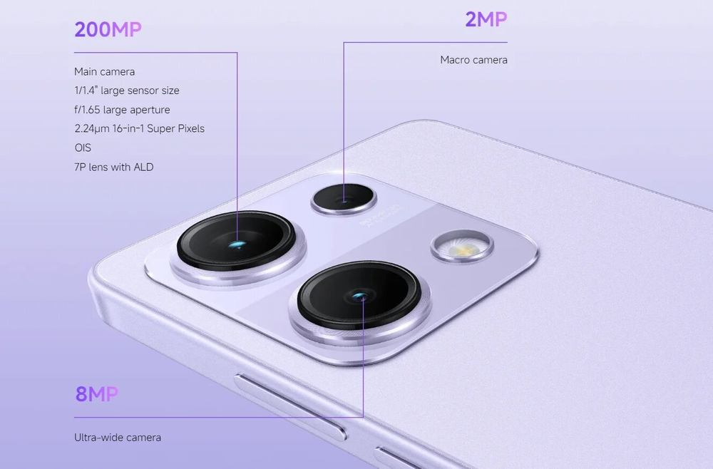 Смартфон Xiaomi Redmi Note 14S 8/256 GB, Global, Dual nano SIM, фиолетовый