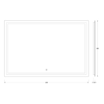 Зеркало Evoform со встроенным LED-светильником 35,5 W 120х80 см Сенсорный выключатель