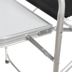 Кресло складное 48х57х80 см, черное, с боковым столиком, 100 кг, YTDC006