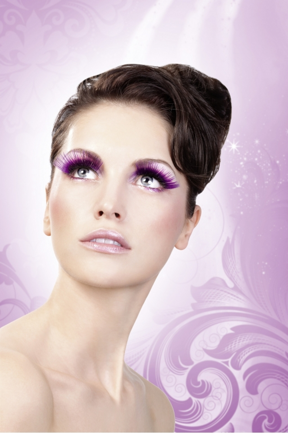 Длинные фиолетовые ресницы Deluxe (Цвет: фиолетовый)