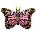 Шар Фольгированный Бабочка крылья розовые (Розовый)