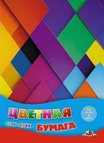 Бумага цветная А4 16л, 8цв "Цветная абстракция" на скобе (Апплика)