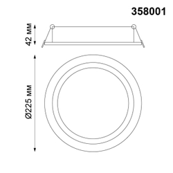 358001 SPOT NT19 460 белый Встраиваемый поворотный светильник IP20 LED 3000К 30W 85-265V STERN