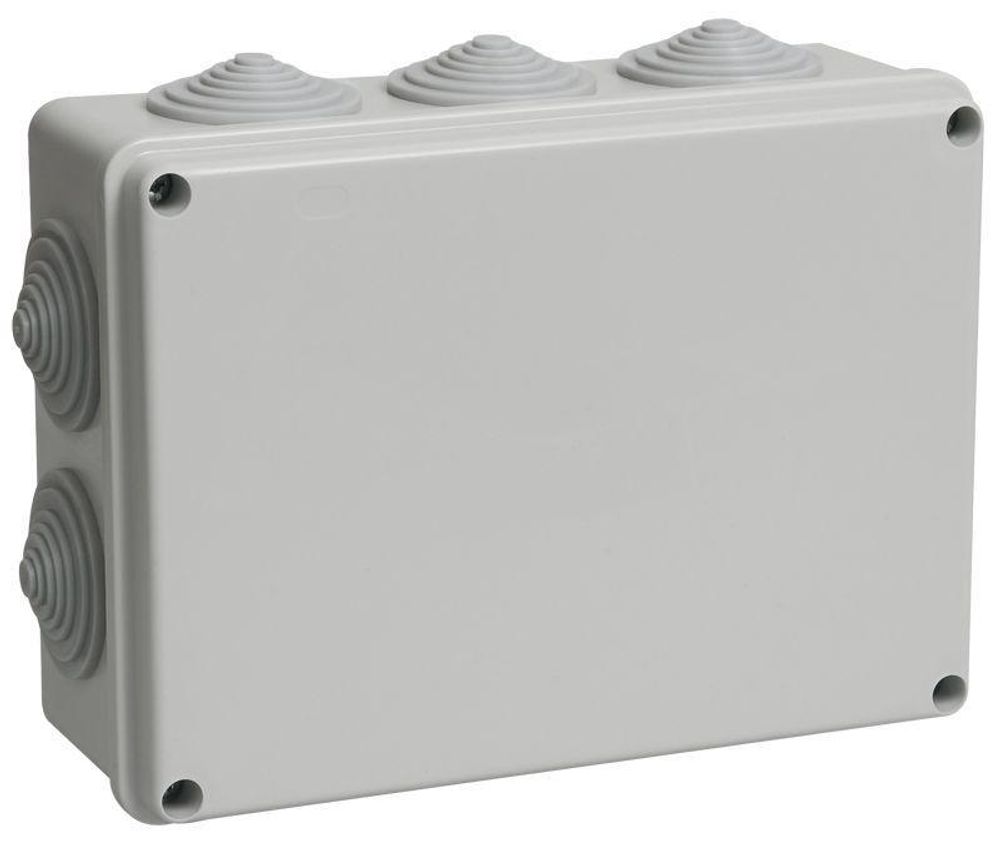 Коробка распаячная ОП 190х140х70 IP55 КМ41244 RAL7035 (10 гермовводов) IEK UKO11-190-140-070-K41-55