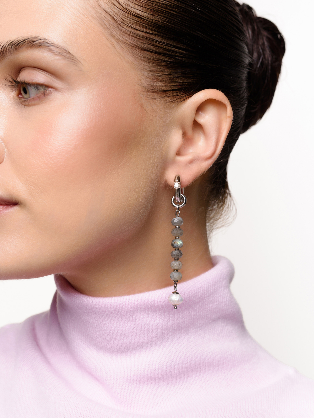 Серьги "Pearl Labrador" Silver