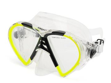 Набор маска+трубка Sargan Барракуда прозрачный/желтый