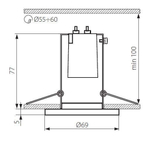 Точечный светильник е14 r50 KANLUX RAGO DL-R50-C/M