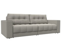 Диван прямой с декором Лига-049 НПБ, РОГОЖКА Амур 02 бежевый