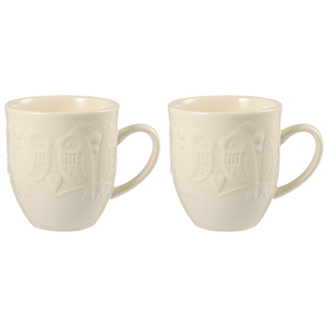 Набор кружек birds of paradise, 500 мл, кремовые, 2 шт.
