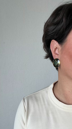 Серьги с эмалью в технике клуазоне