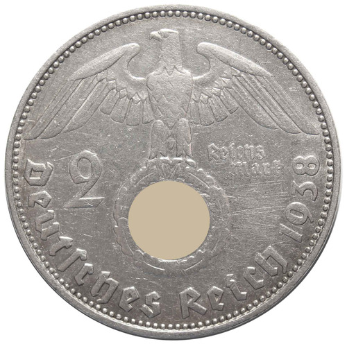 2 марки 3 рейх 1938 год (J) VF