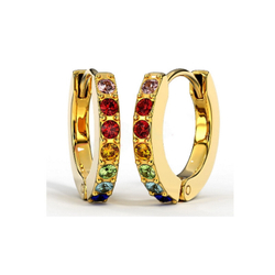 Детские серьги-конго Multicolor Crystal Hoop