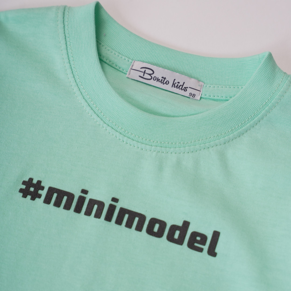 Футболка для девочки Mini Model ментоловый