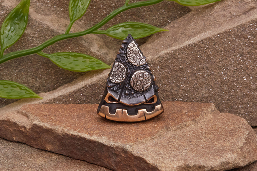 Бусина для темляка Пицца (биметалл) от мастерской Братьев Пешковых