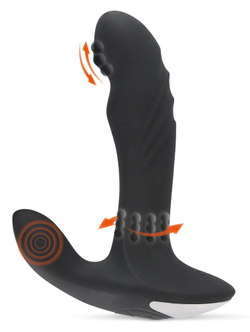 Вибромассажер простаты с функцией римминга и мануального массажа Rebel Plug with Perineum Stimulator
