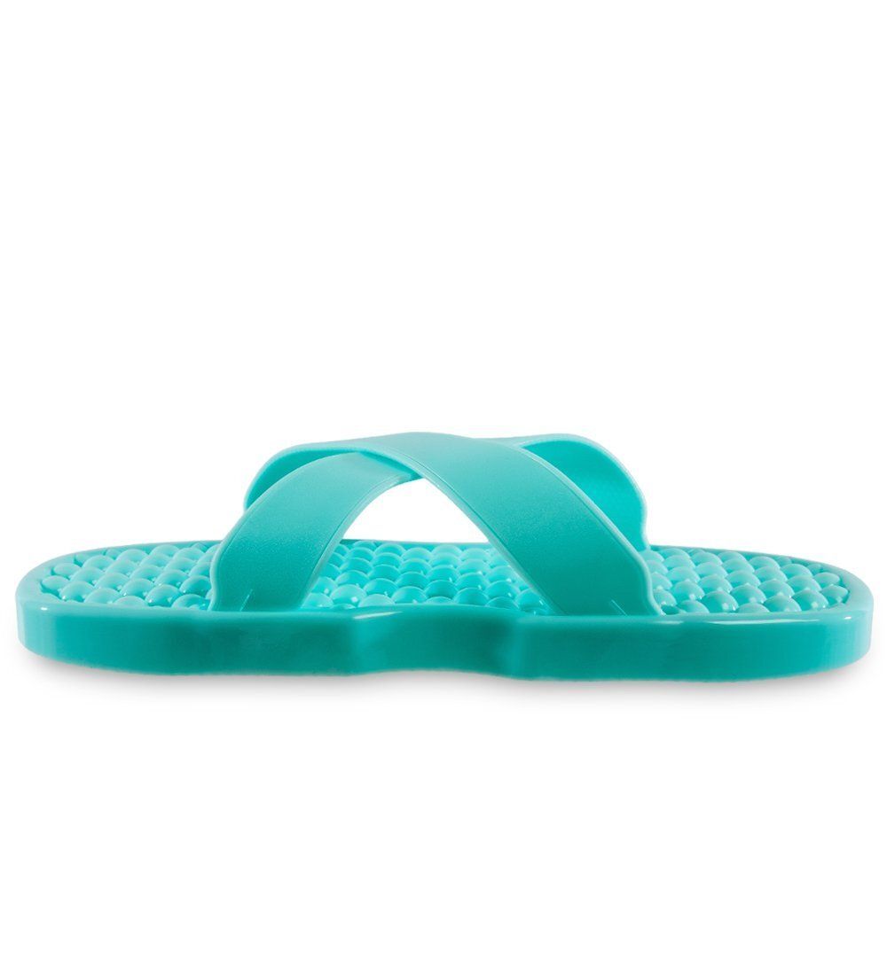 GAEM Home MSG-09/02-M Массажные тапочки бирюзовые, длина 24,5см