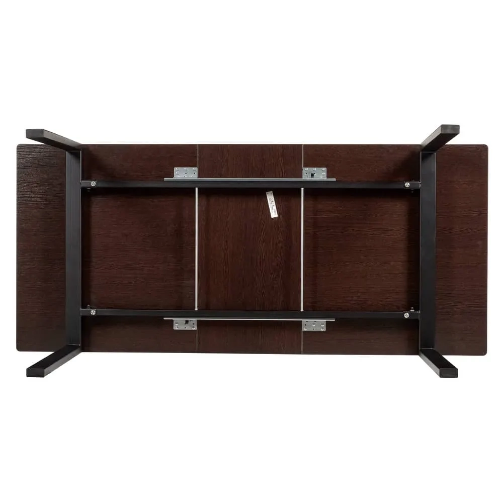 Стол Bradex Home Areal раскладной 140-180х80х75 чёрный мрамор с чёрными ножками