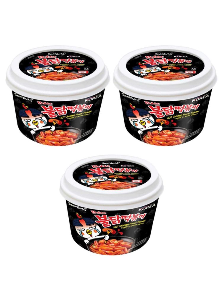 Рисовые палочки Токпокки Samyang Hot Chicken 185 г 3 шт