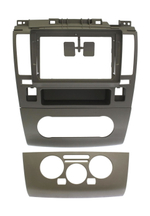 Комплект рамки с разъёмами 9" Nissan Tiida 2004-2013 л.руль/кондей или климат с прямоугольным экраном(графит) - Car-Smart 1148CN