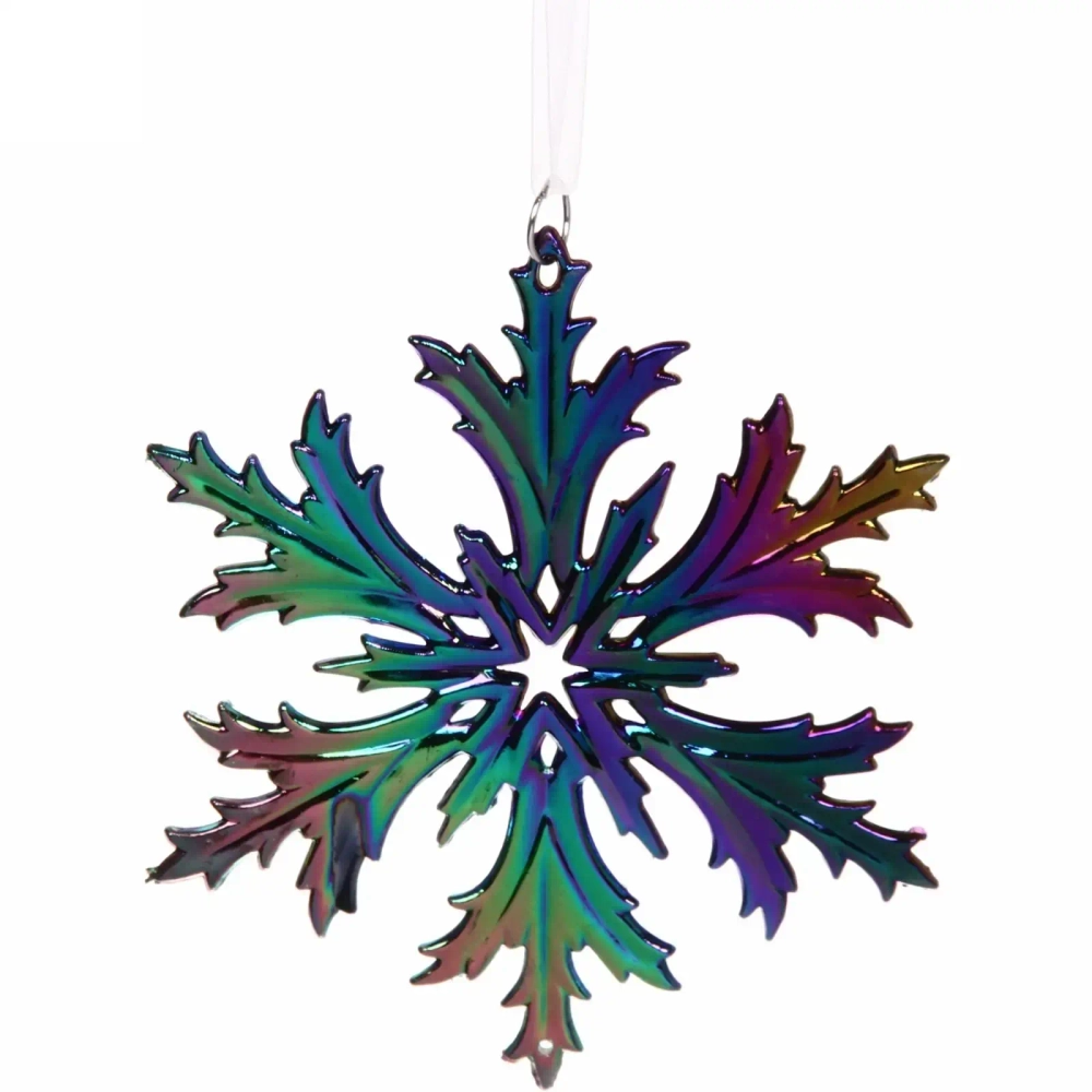 Подвеска «Снежинка резная» 10 см, хамелеон