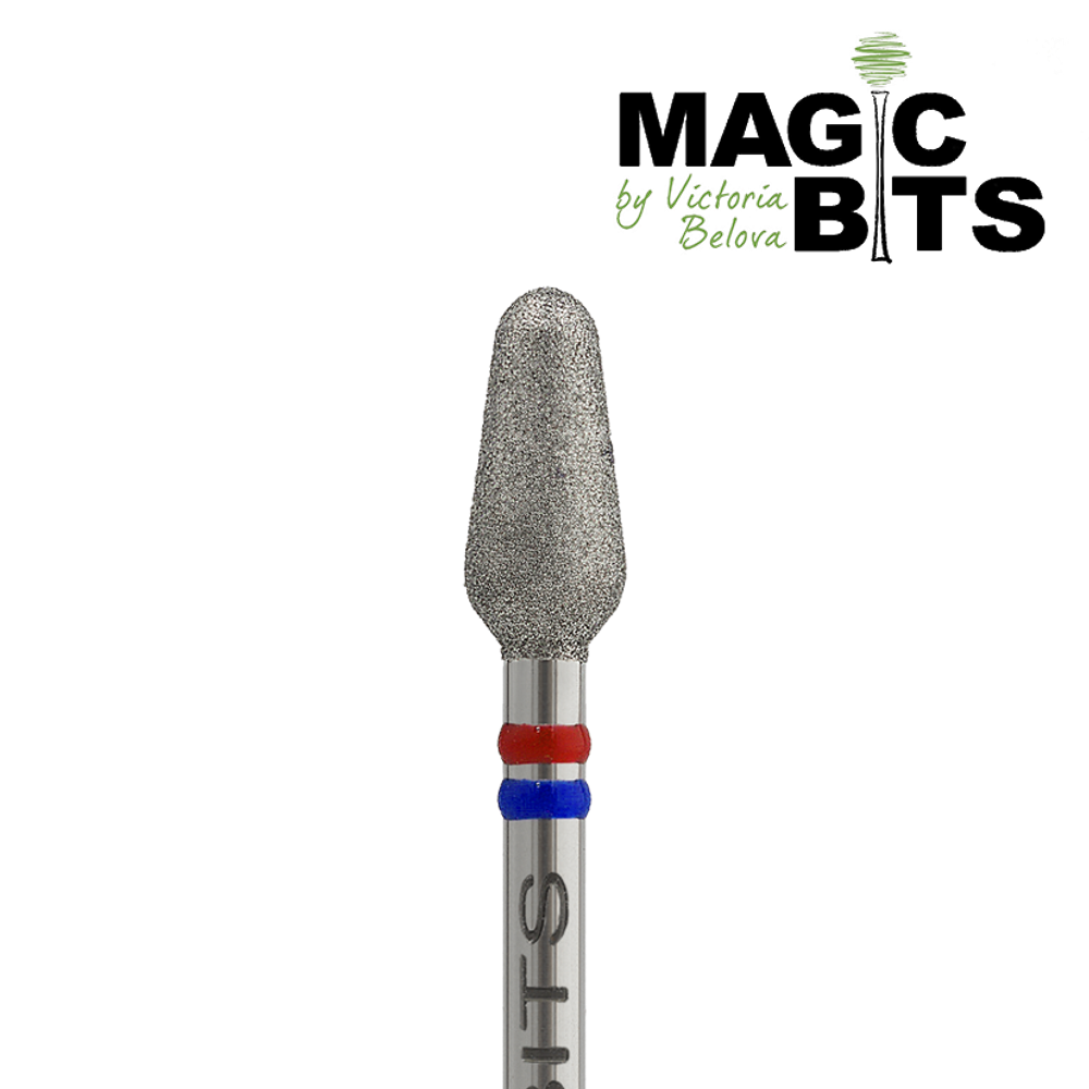 Magic Bits фреза бутон 40 красно-синяя насечка