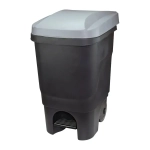 Бак 60л с педалью на колесах Серый