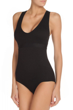 Бесшовное боди из микрофибры (Размер: S) (Цвет: черный)