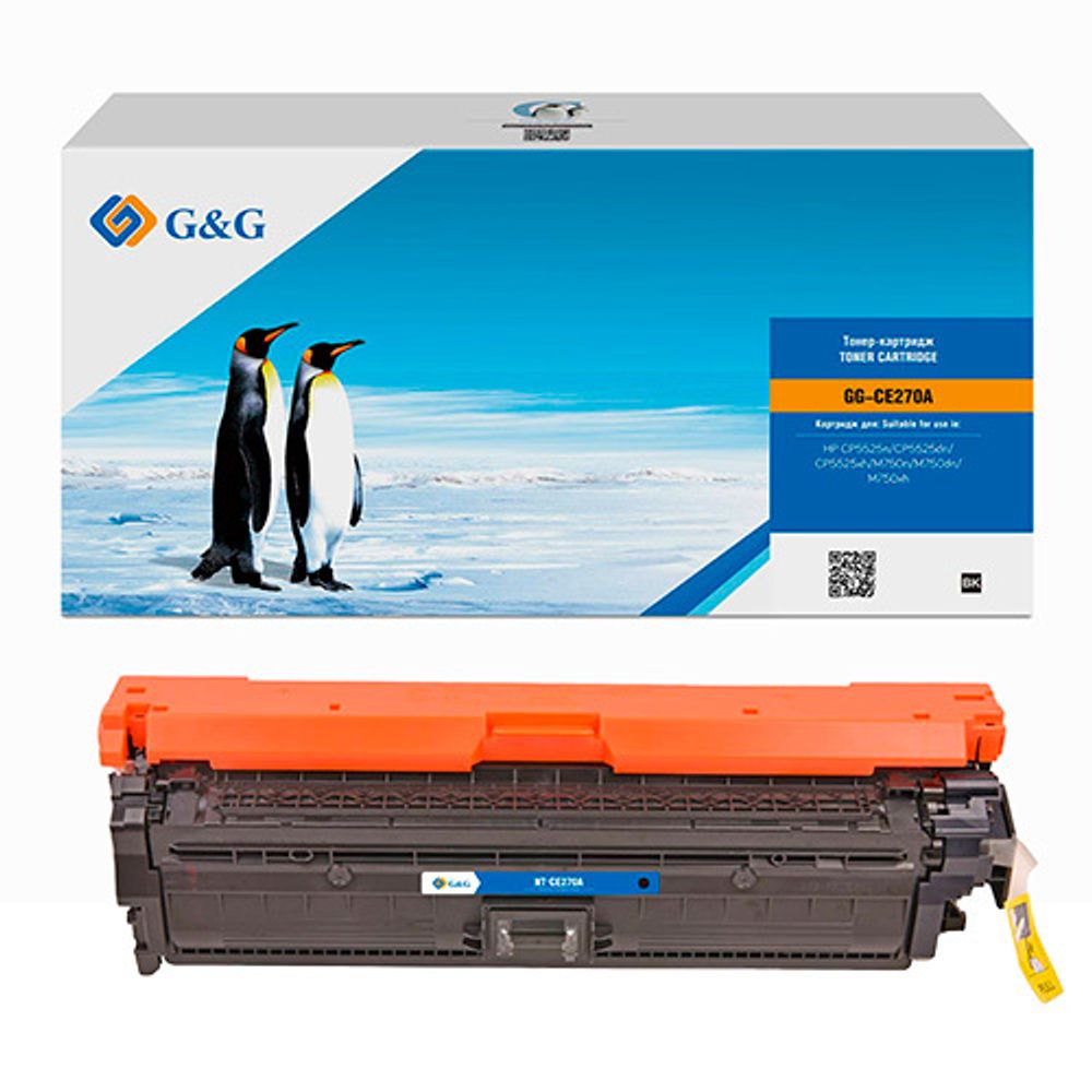Картридж G&amp;G аналог HP CE270A/650A для CP5525/CP5520/M750 черный 13.5k с чипом