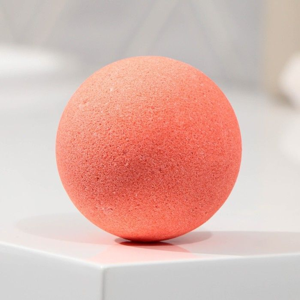 Бомбочка для ванны «Клубничный капкейк» с ароматом клубники - 130 гр. (Цвет: оранжевый)